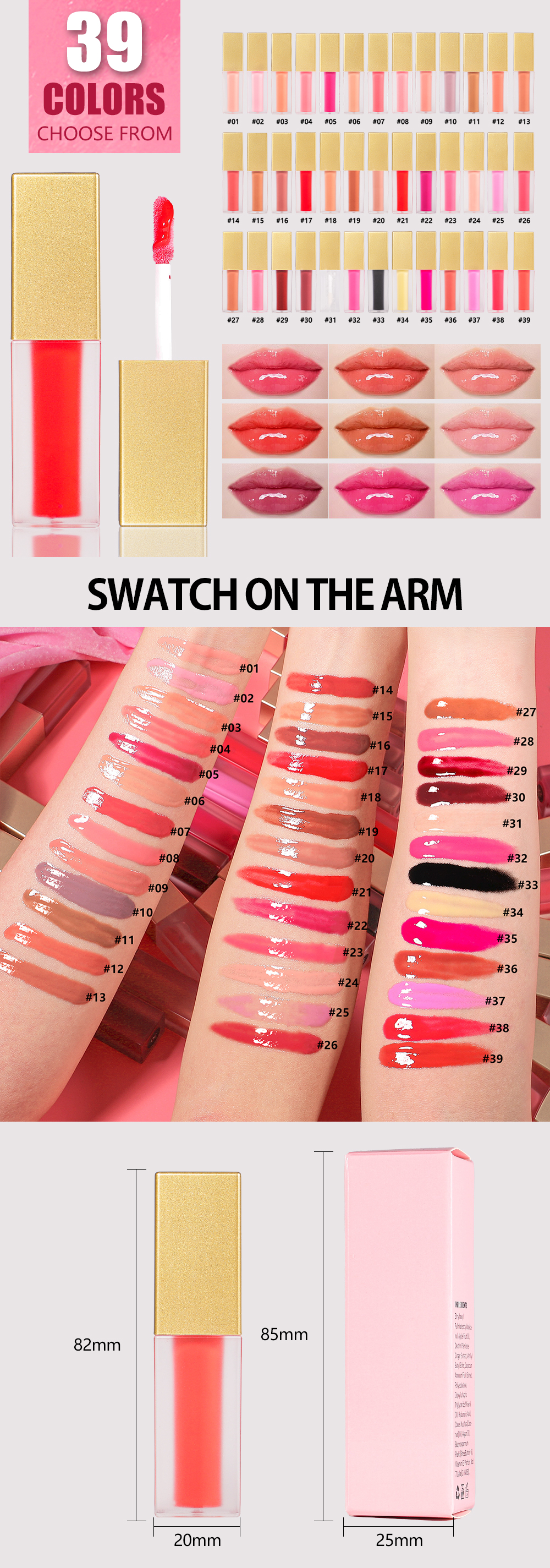 Costom Vegan Lip Gloss Manufacturer | Thincen 15