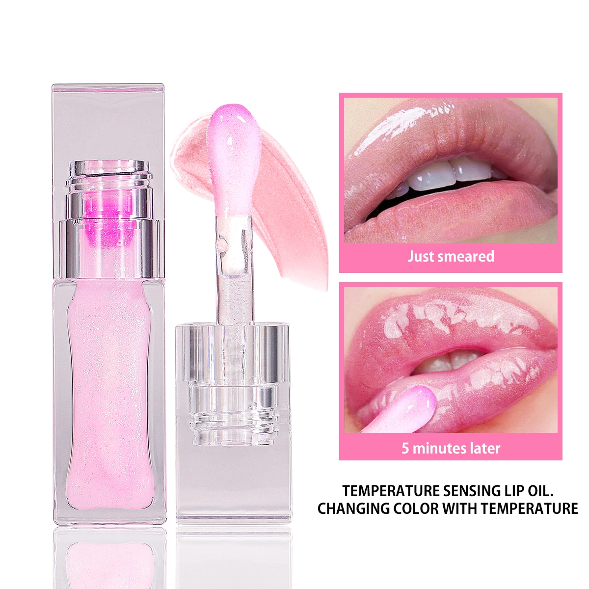 Best Color Changing Sparkling Lip Oil Gloss Company - Thincen 1