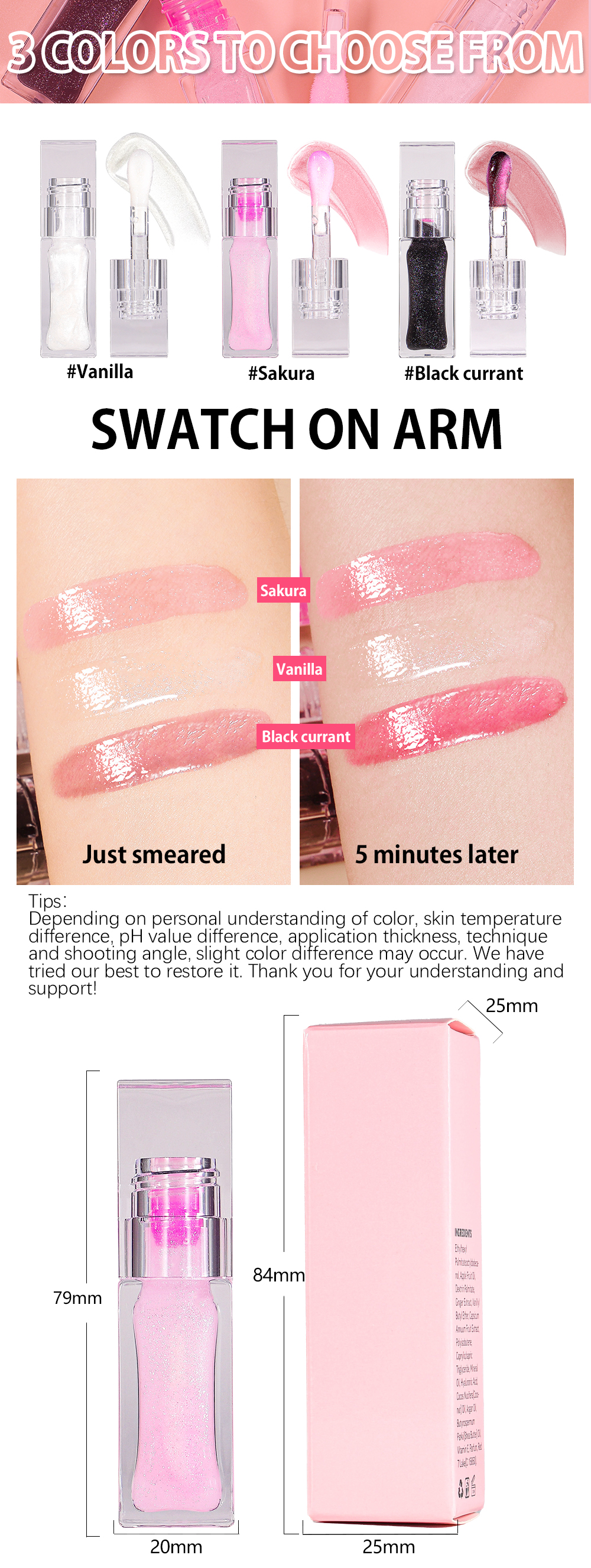 Best Color Changing Sparkling Lip Oil Gloss Company - Thincen 9