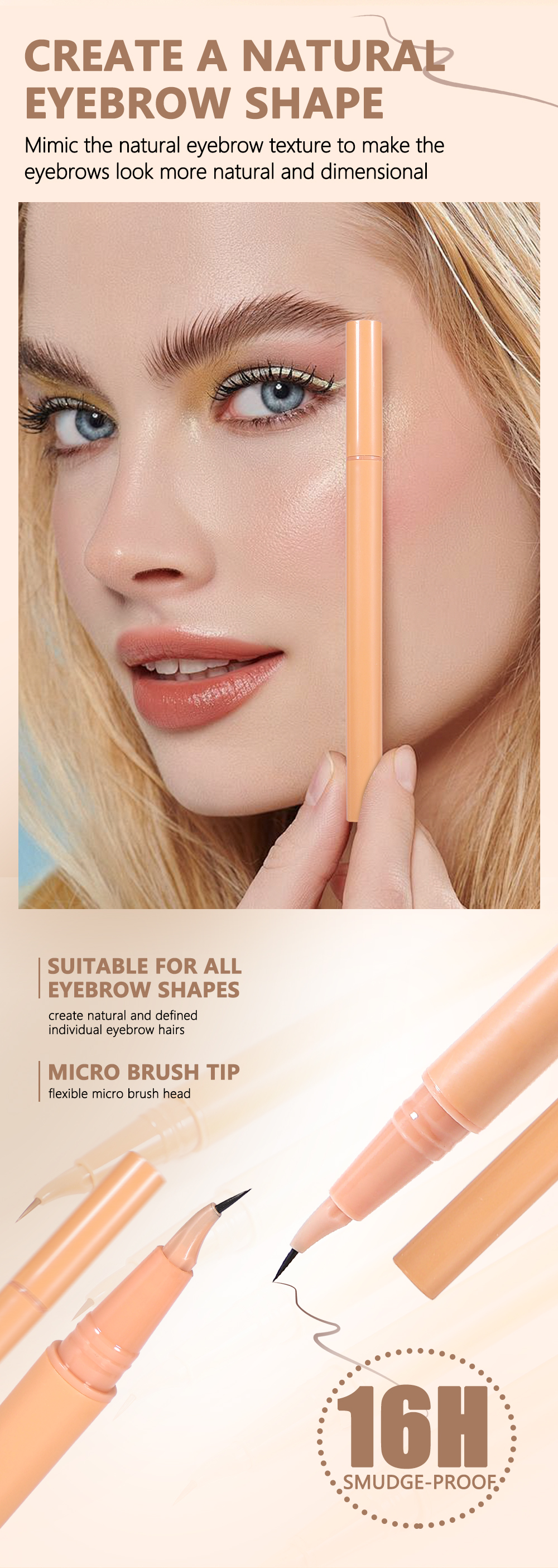 Ultra-Fine Liquid Eyebrow Pen Manufacturer | Thincen 9