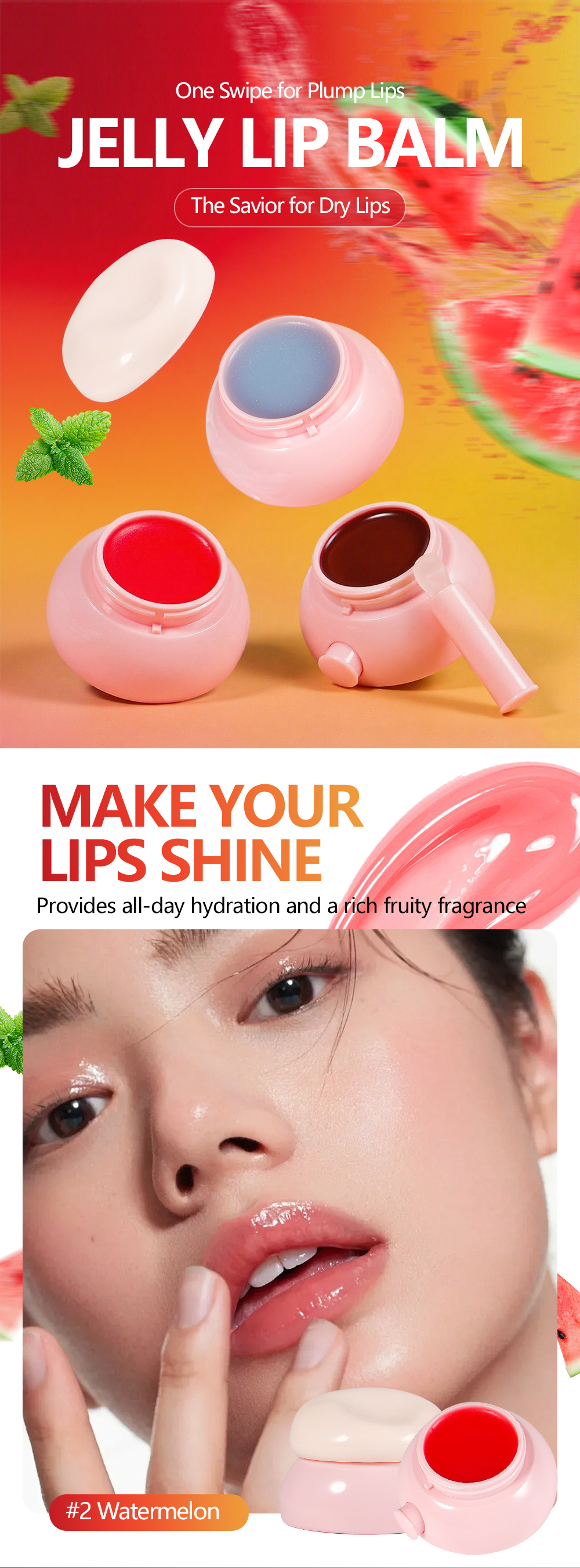 Найкращий зволожуючий бальзам для губ. Спеціальний желеподібний бальзам для губ Plump Company - Thincen 8