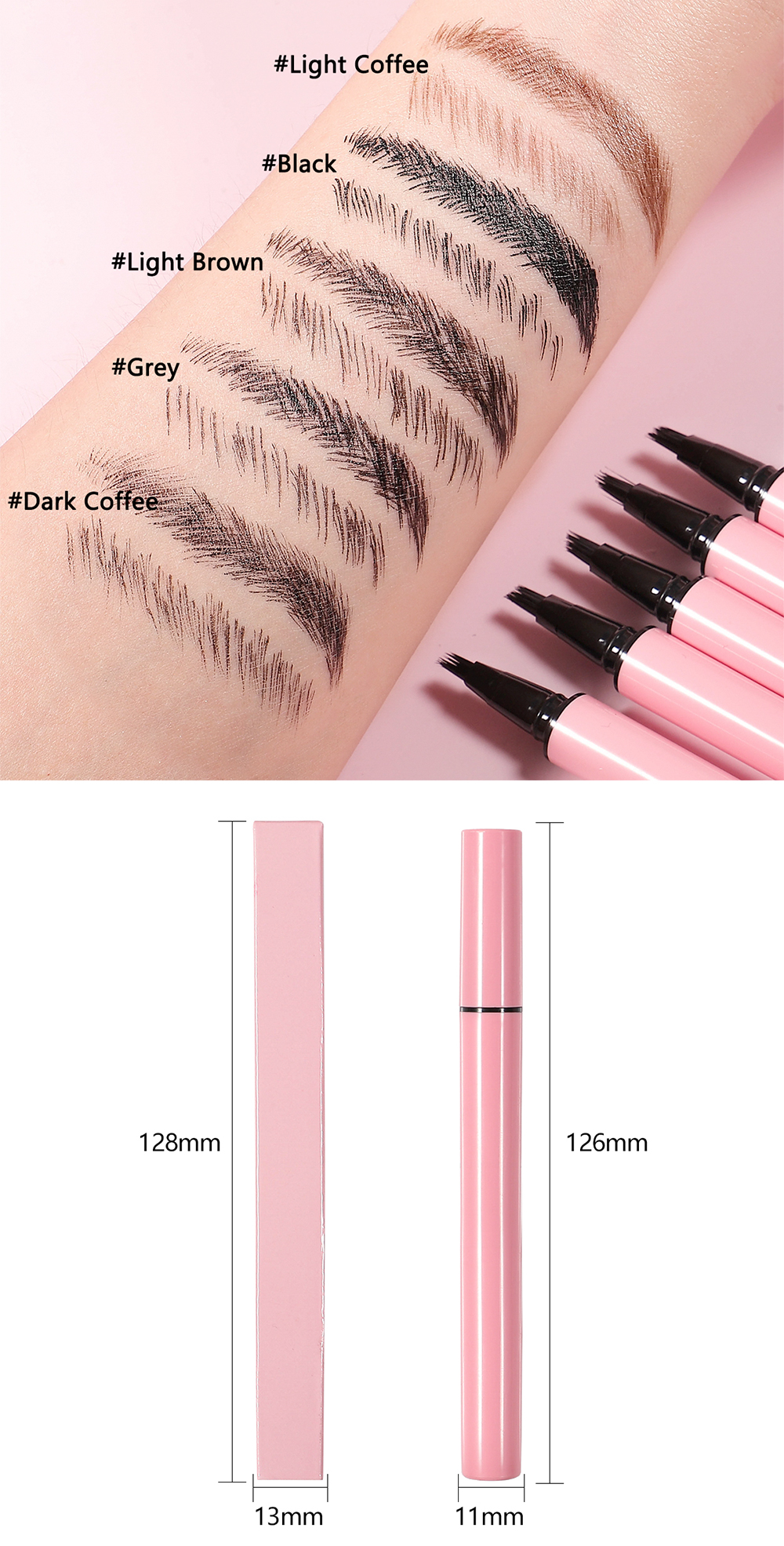 0.01MM Ultra-Fine Liquid Eyebrow Pen | Private Label Waterproof Brow Liner 11