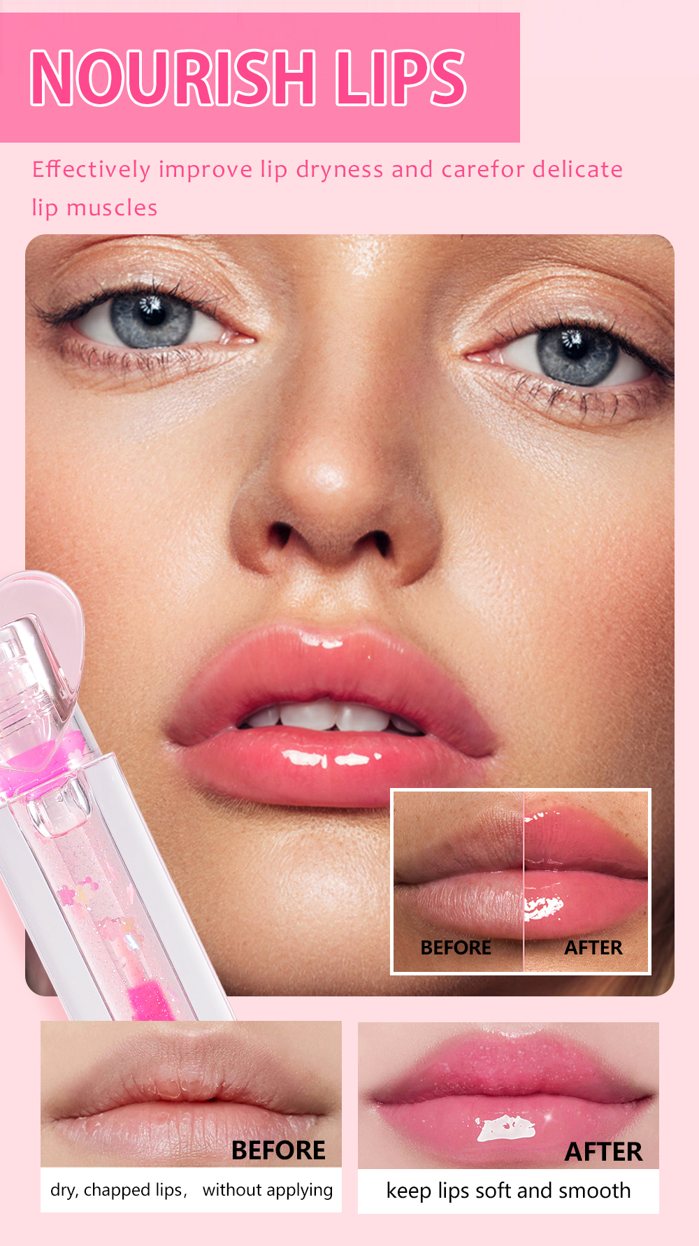 Moisturizing Color Changing Lip Oil | Private Label Vegan Lip Gloss Company - Thincen 9