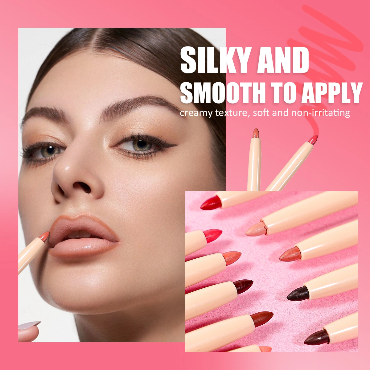 Best Dual-Ended Lip Liner with Sharpener – Wholesale Vegan High Pigment Lip Liner 1