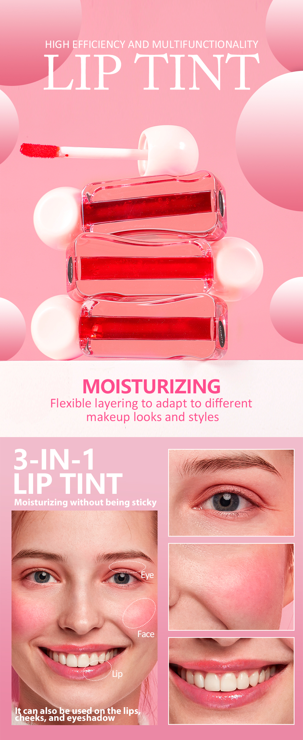 HIGH EFFICIENCY AND MULTIFUNCTIONALITY LIP TINT
