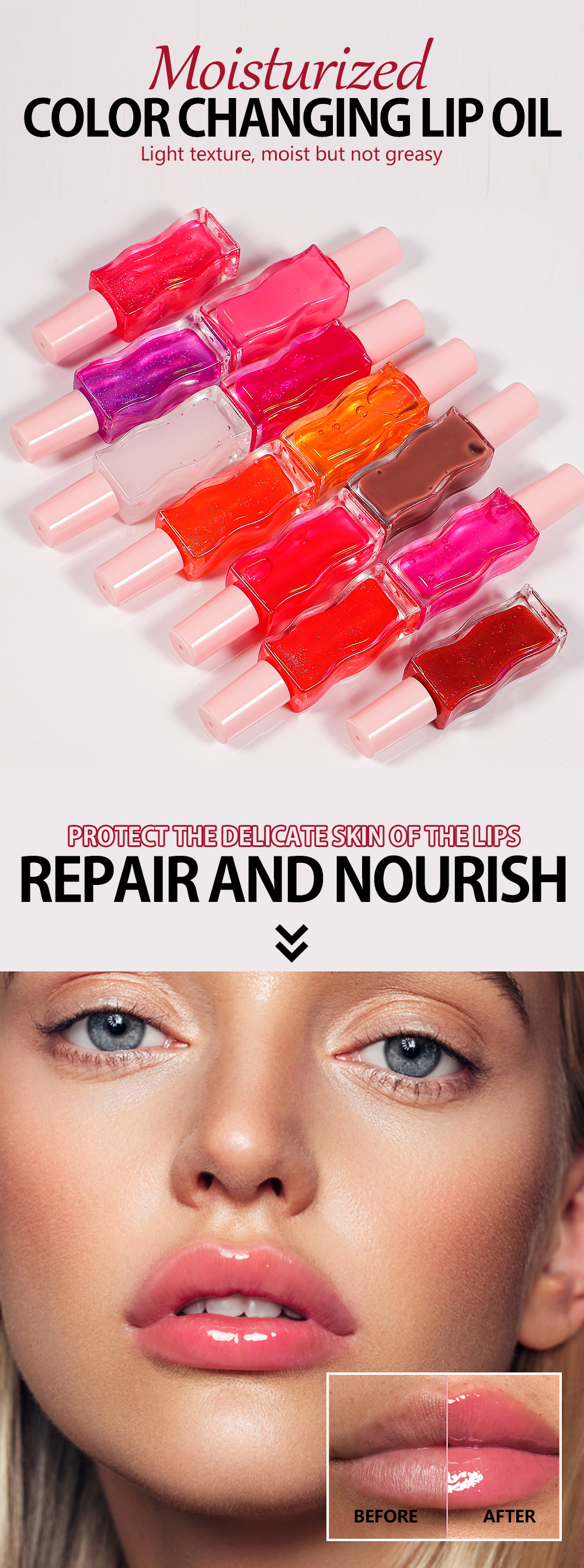 Wholesale Color Changing Lip Oil – Vegan Moisturizing Lip Care 7