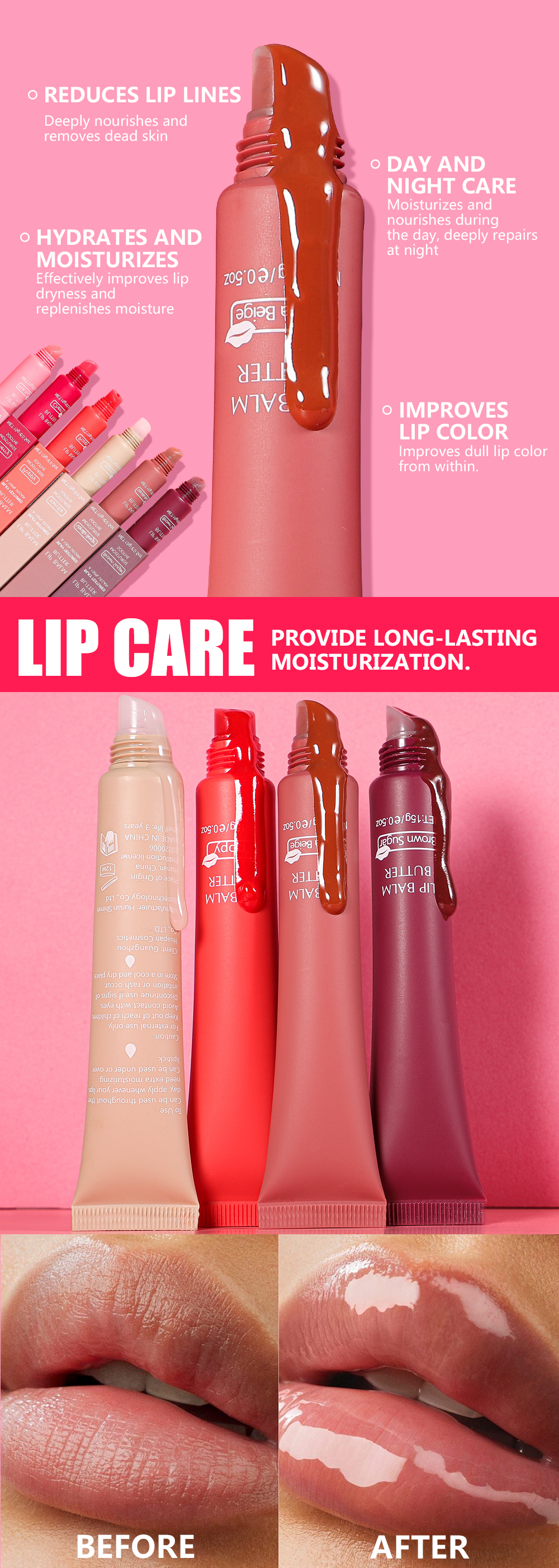 Wholesale Butter Lip Balm with Custom Embossed Design