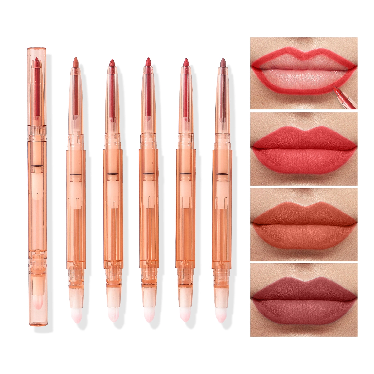 2-IN-1 Lip Liner with Brush - Private Label Lip Liner 1