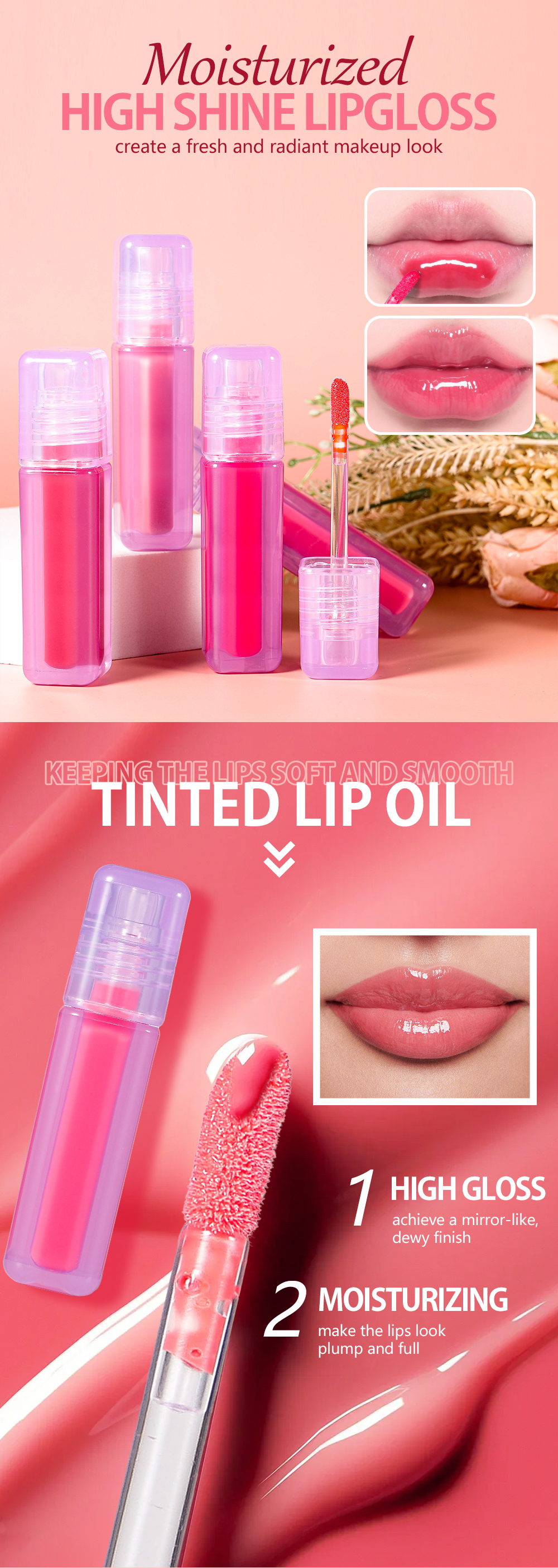 Wholesale High Shine Lipgloss | OEM Vegan Lip Oil | Thincen 8