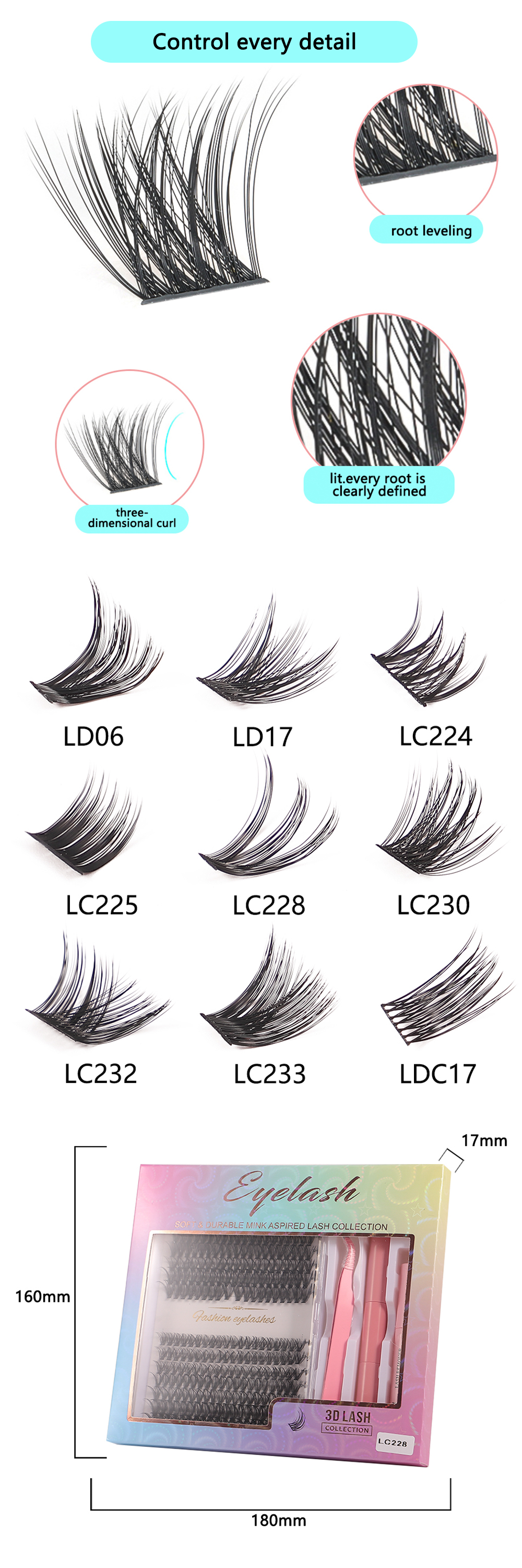 lash extension kit​ Company - Thincen Company - Best lash cluster kit 9