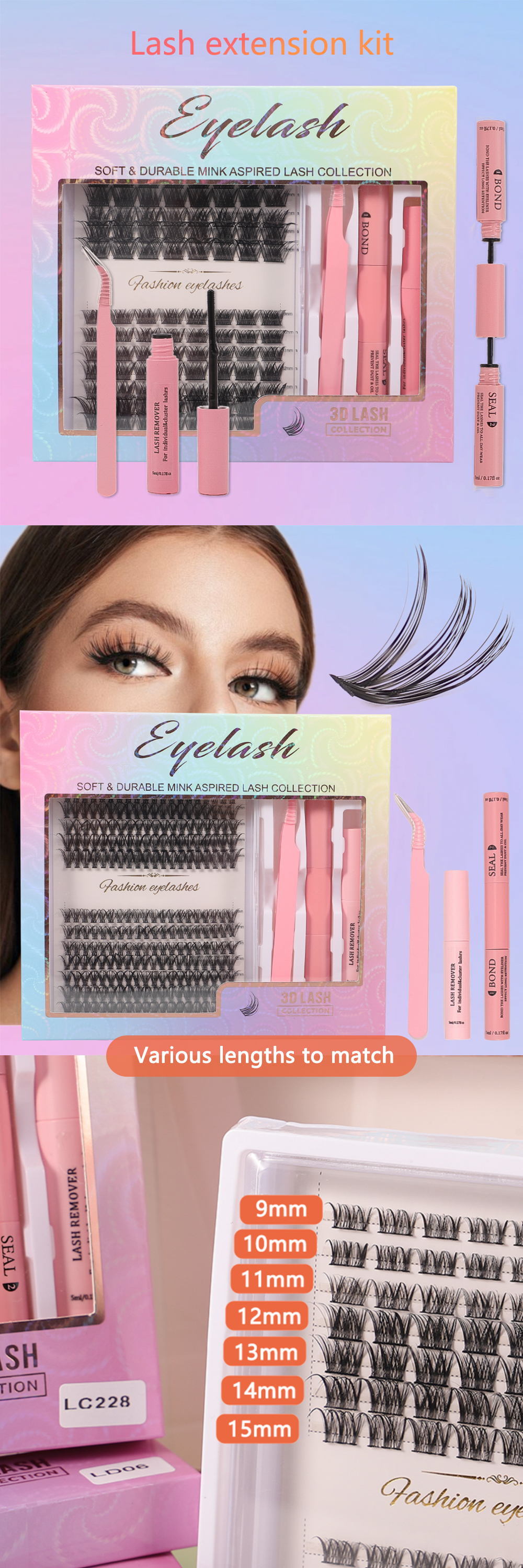 lash extension kit​ Company - Thincen Company - Best lash cluster kit 8