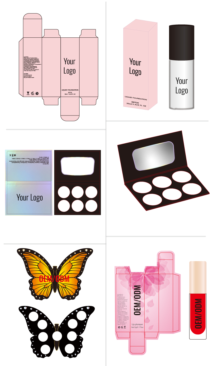 Custom packaging by Thincen Cosmetics, a custom makeup manufacturer