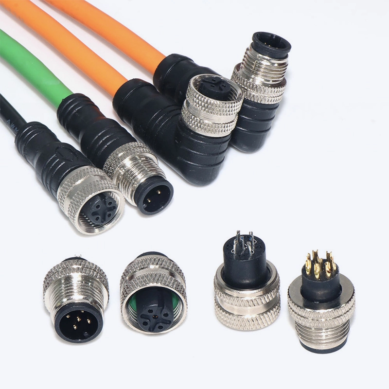 Unshielded Harness M12A1 Injection Molded Male Female Metal Plug 1