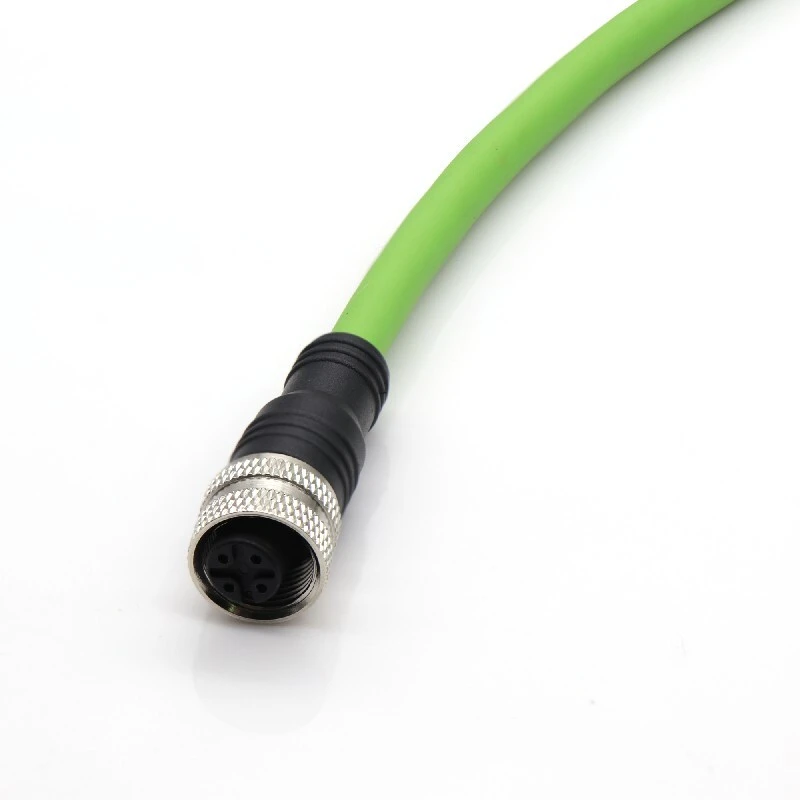 Long Shielded Harness M12B1 Injection Molded Male Female Plug 1