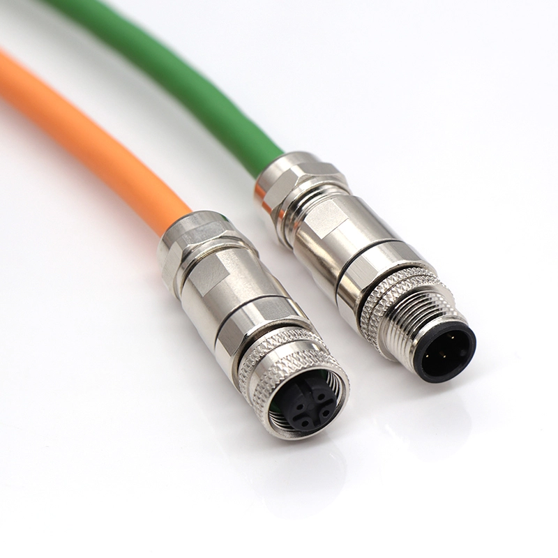 Welding Harness M12K1 Assembled Male Female Circular Metal Plug 1