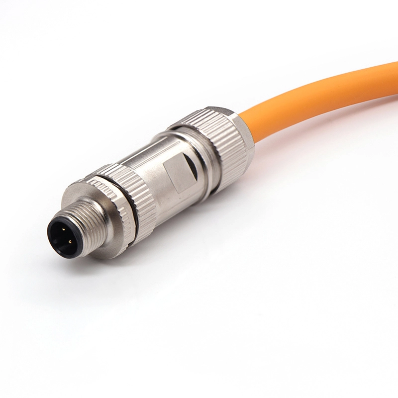 Lock Wiring Harness M12K5 Male Female Round Metal Aviation Plug 1