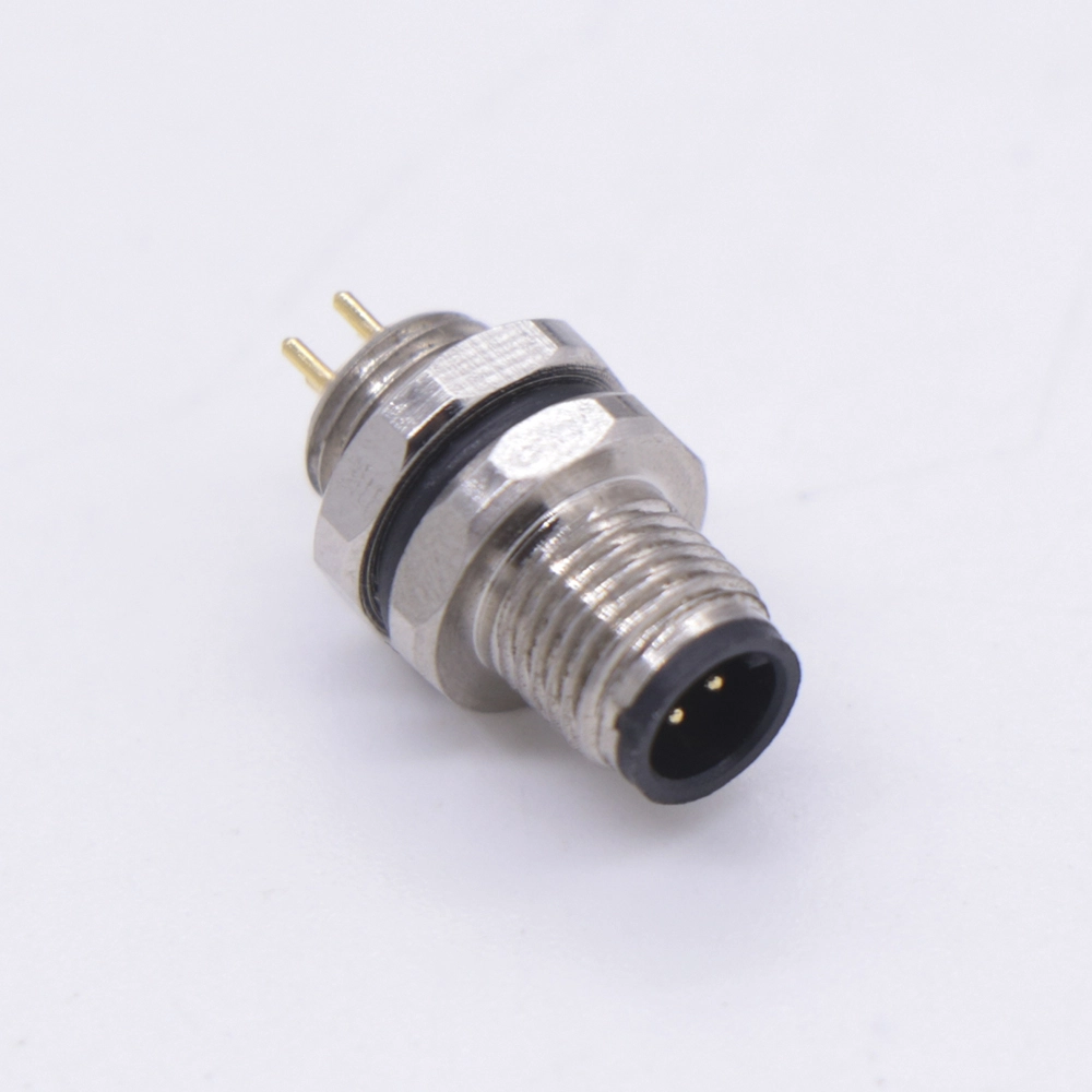 M5E0 circular metal plate rear-locking aviation socket, soldered/PCB 1
