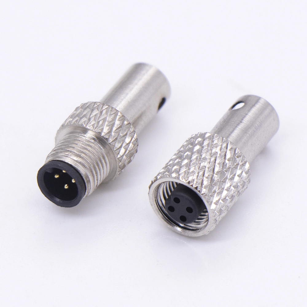 M5I1 circular metal injection molded plug, unshielded micro wire harness aviation plug, male + female 1