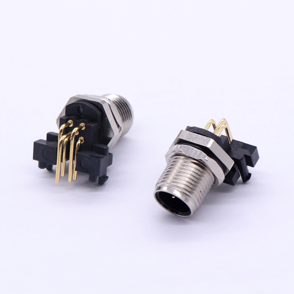 M12H4 plug-in 90° angled aviation socket 1