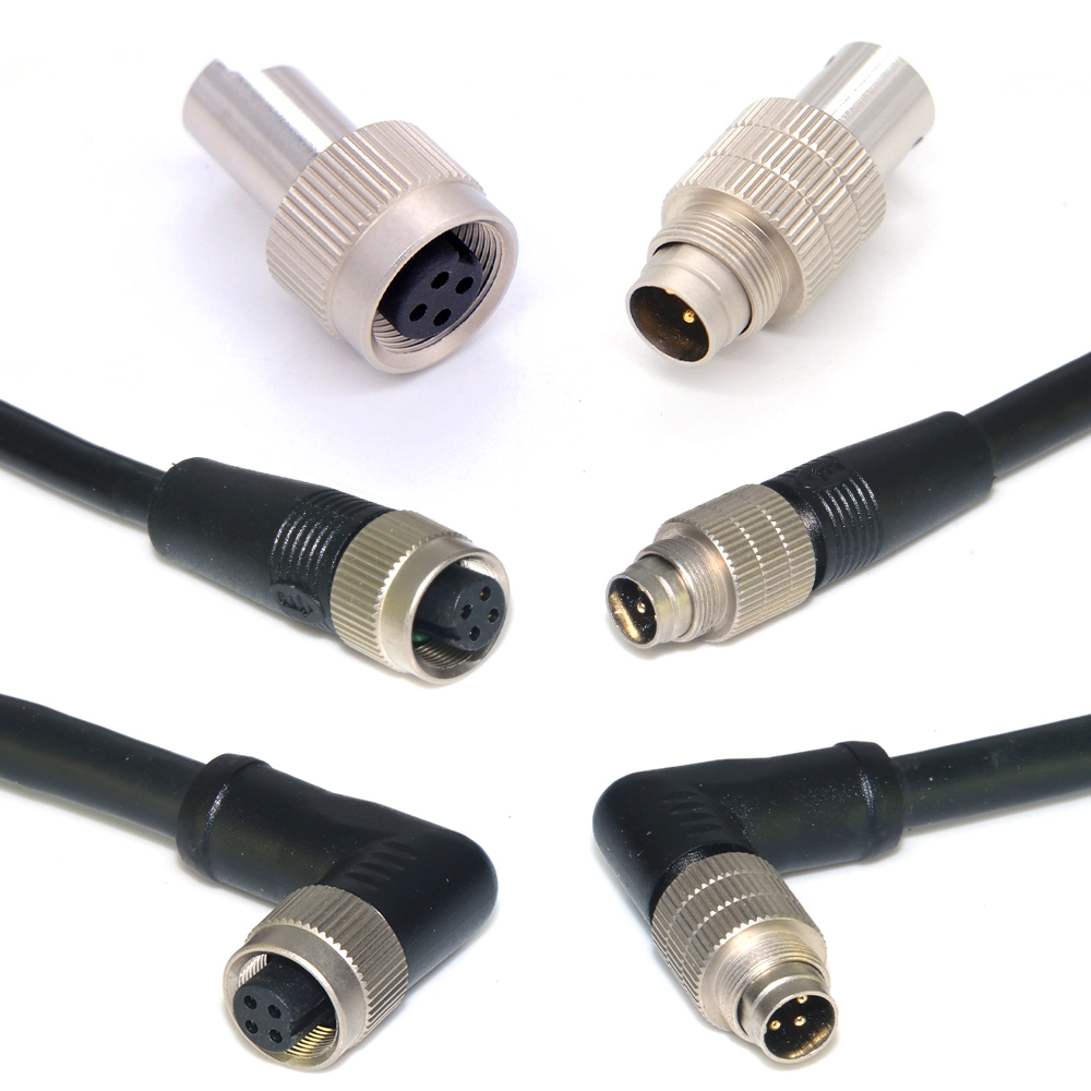 M9I1 circular metal injection molded plug with shielded micro wire harness aviation plug, male + female 1