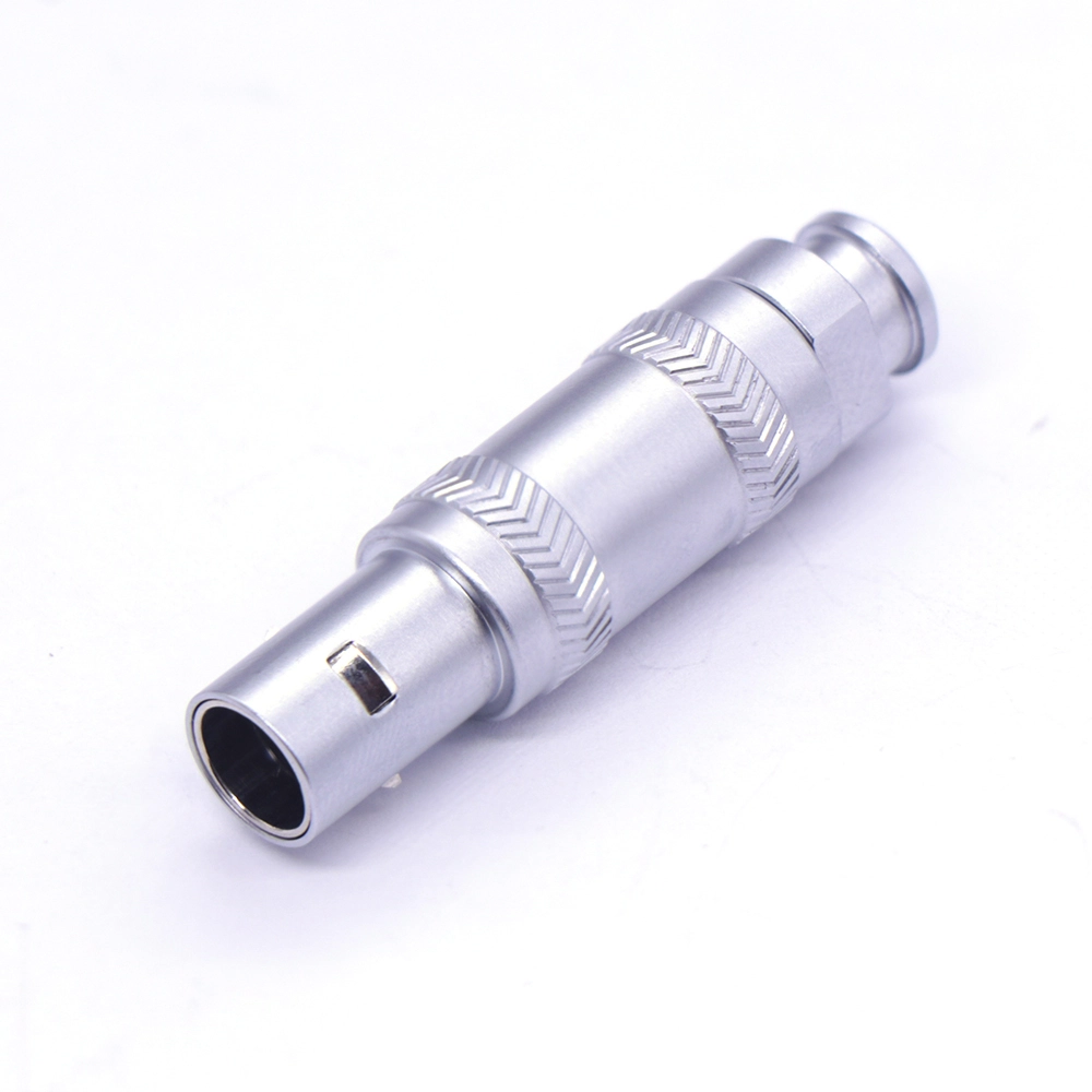 Push-pull self-locking TFA 00S/0S/1S circular metal aviation plug, coaxial/2-6 cores, 50 ohms 1