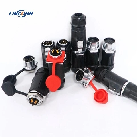 3-24-pin circular waterproof connector, soldered and assembled terminal female socket, aviation plug, plastic/metal 1