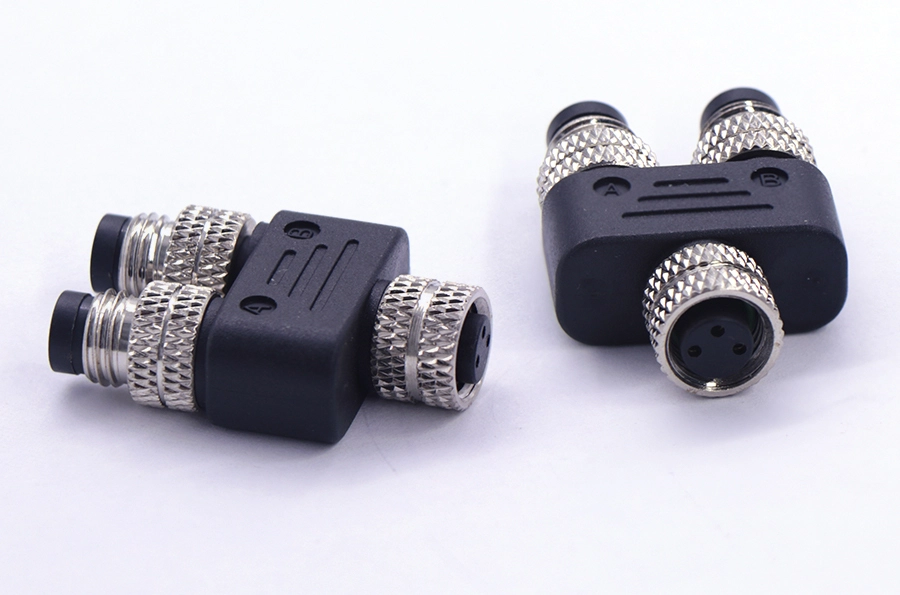 M8 three-way adapter, Y type 1-to-2 adapter 1