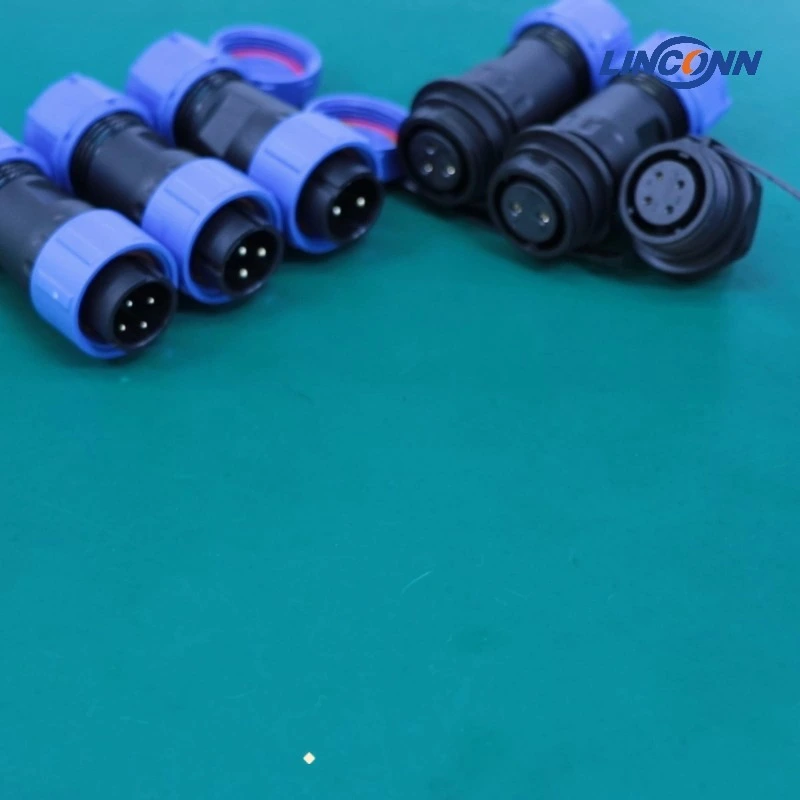 P17 Plastic IP68 waterproof 2-10 core aviation plug connector, assembled welding plug + floating docking female socket + board-end rear locking female socket 1