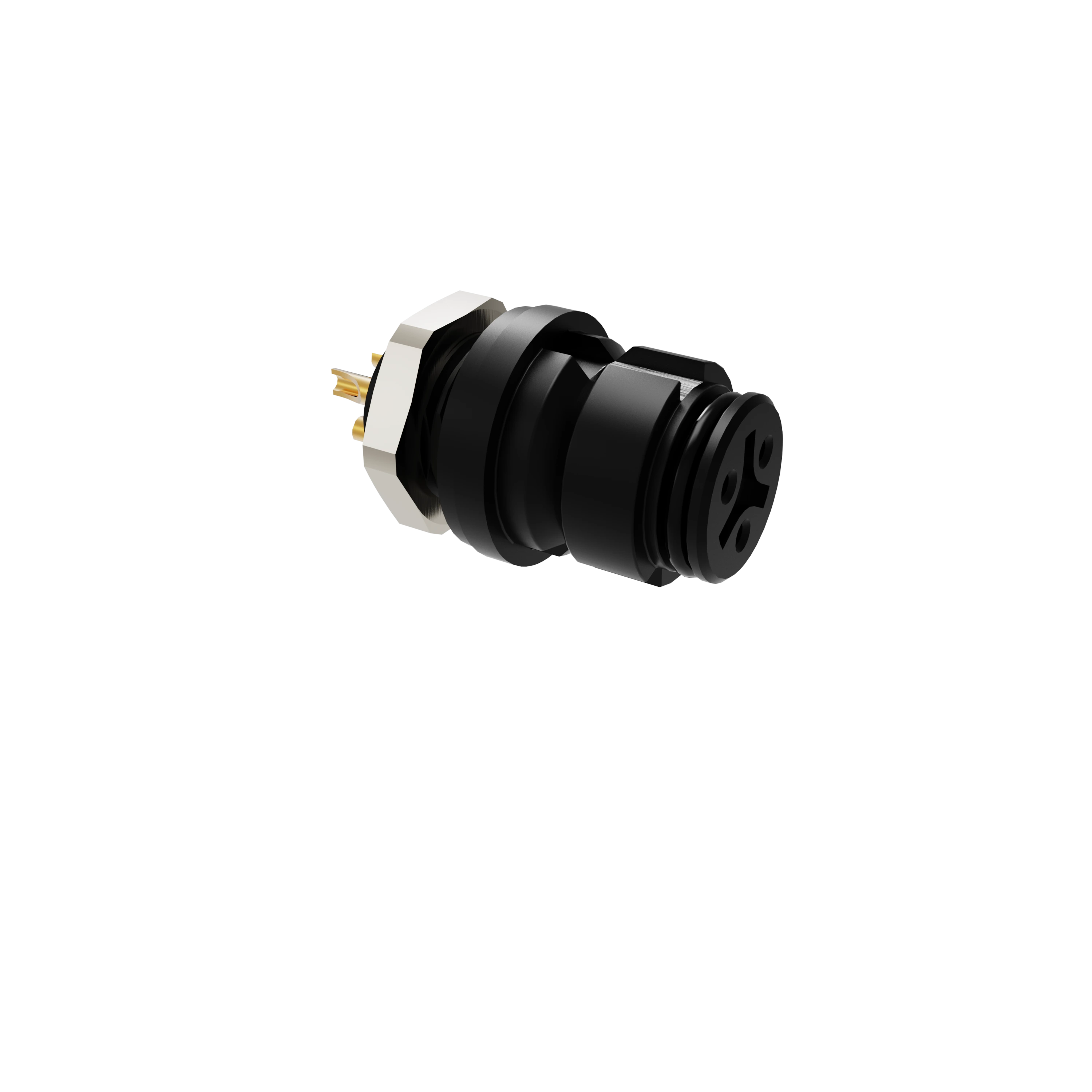 Front lock flange socket welding, 3/4/5/8-pin male + female 1