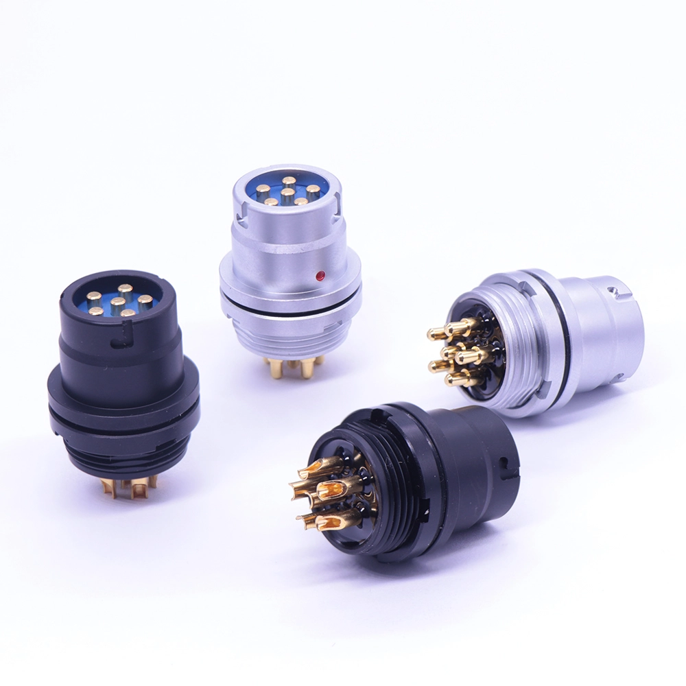 WKTK-15RE audio connector 5/6-pin internal (rear) lock nut socket PCB/soldering 1