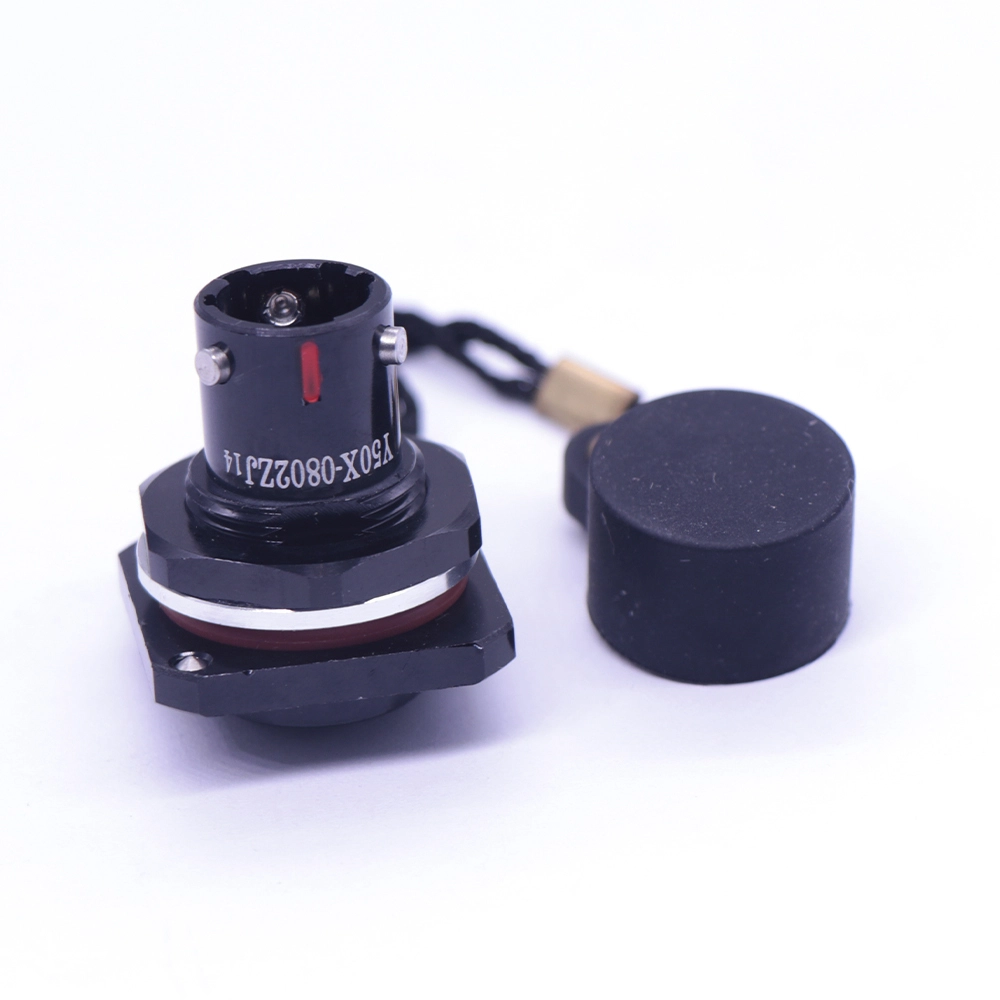 Y50X-08 aviation socket, 2/4-pin male socket 1