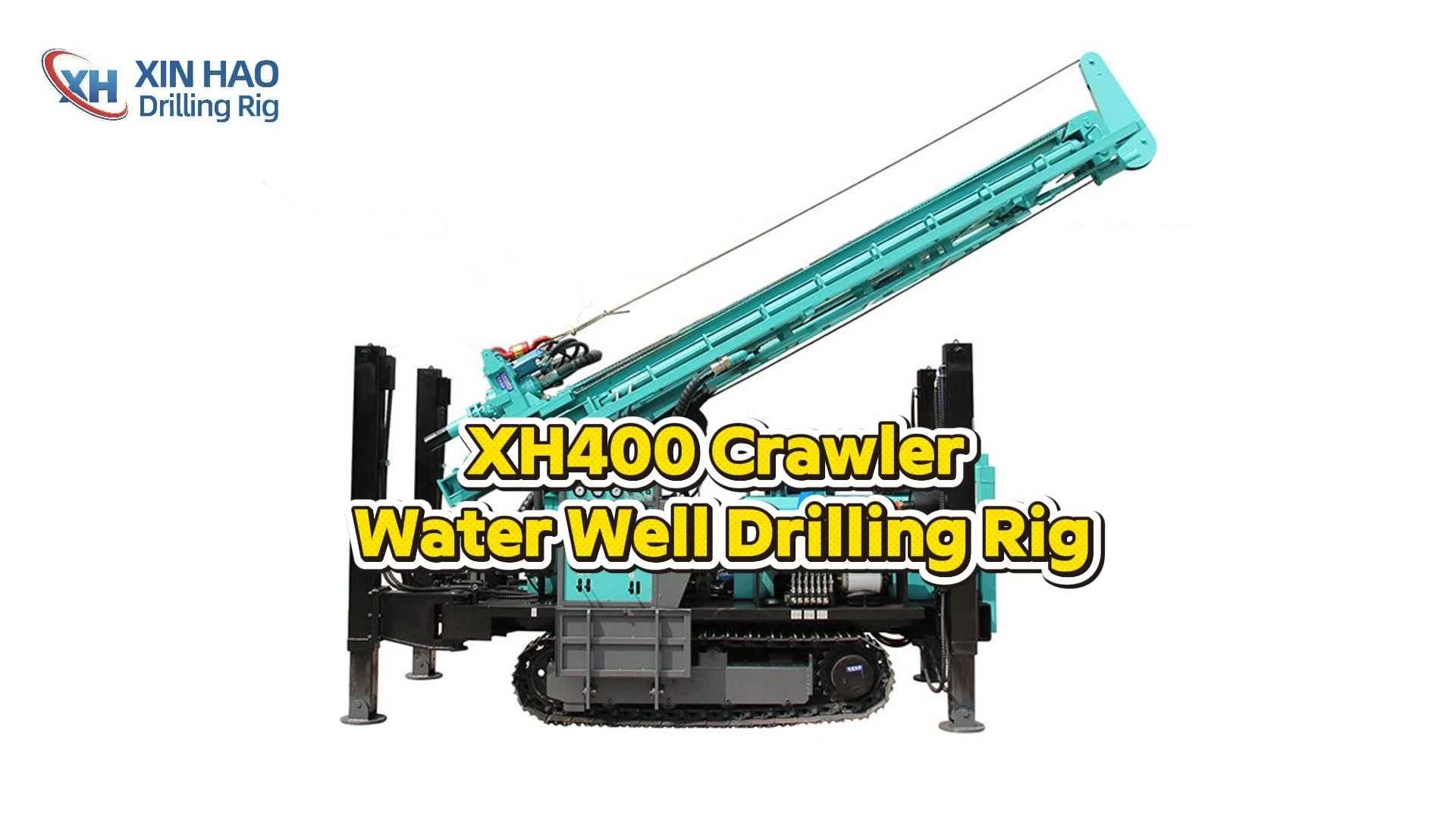 XH400 Crawler drilling rig: 400m deep water well and hard rock drilling 1