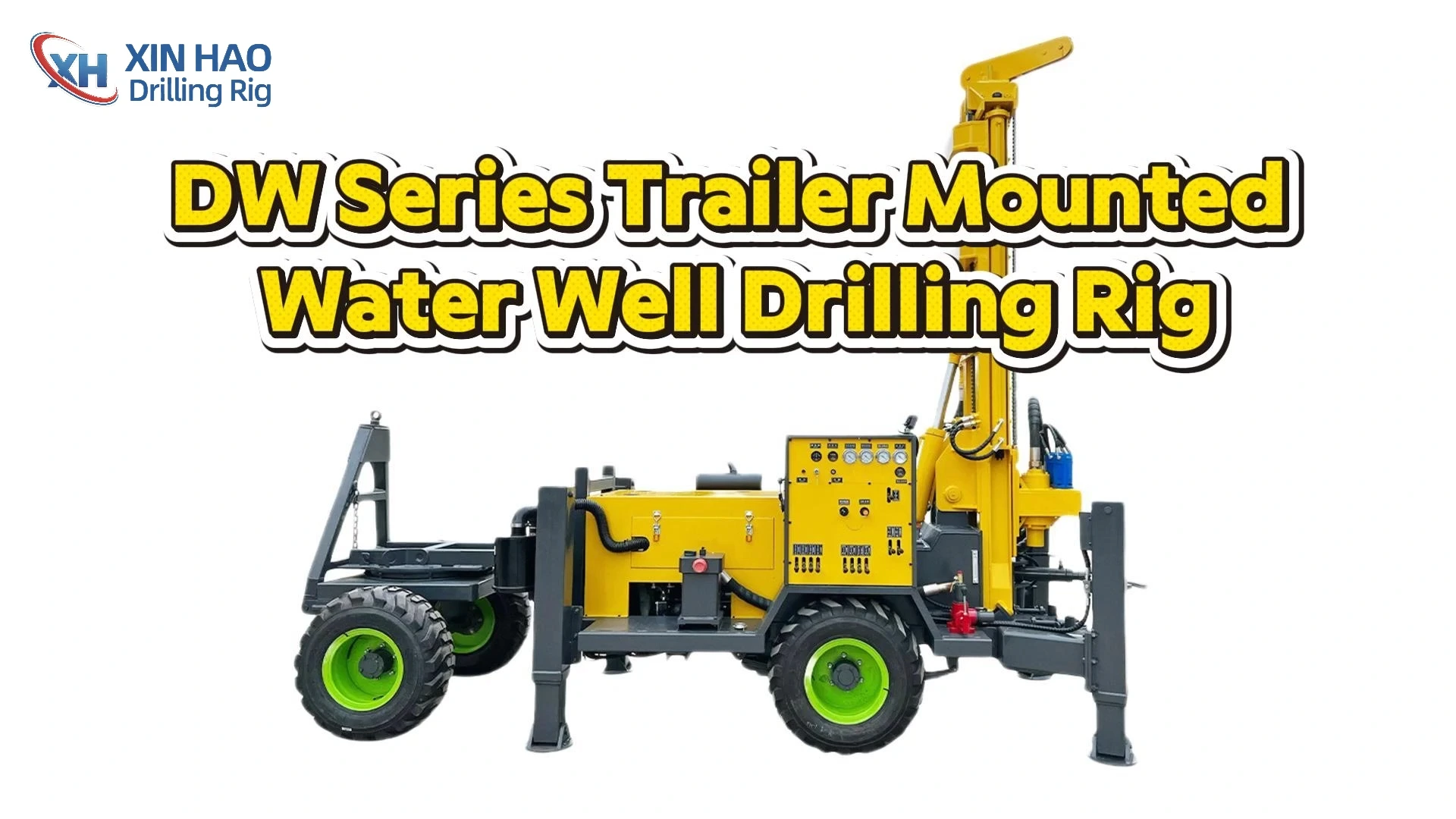 DW Series Portable Trailer Mounted Drill Rig 180 To 400m 1