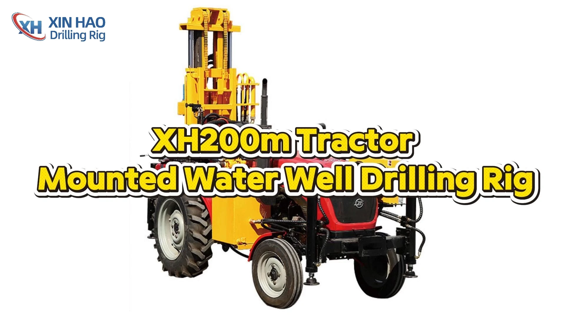 XH Tractor Mounted Drill Rig 200m Depth Easy To Operate 1