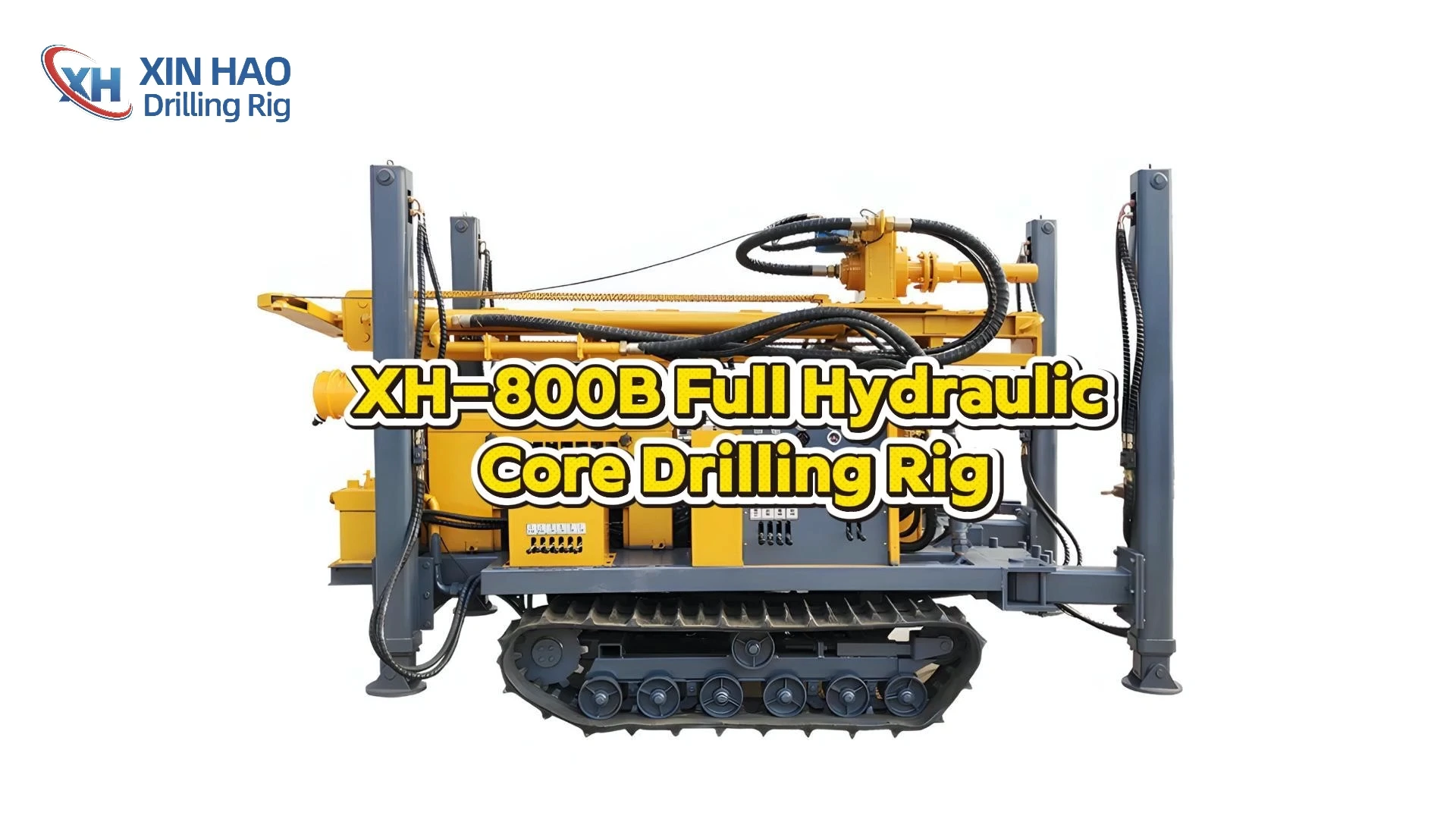 Fully Hydraulic Core Drilling Rig Crawler Mounted 800M XH800B 1