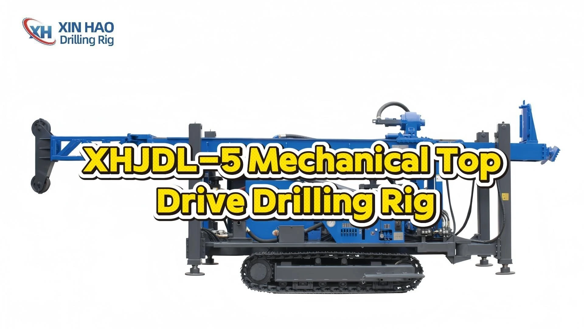 XHJDL-5 Mechanical Top Drive Drill Rig 500m Fuel Efficient 1