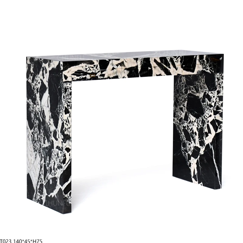 Marble Dressing Table – Handle-Free Dual-Function Design 1
