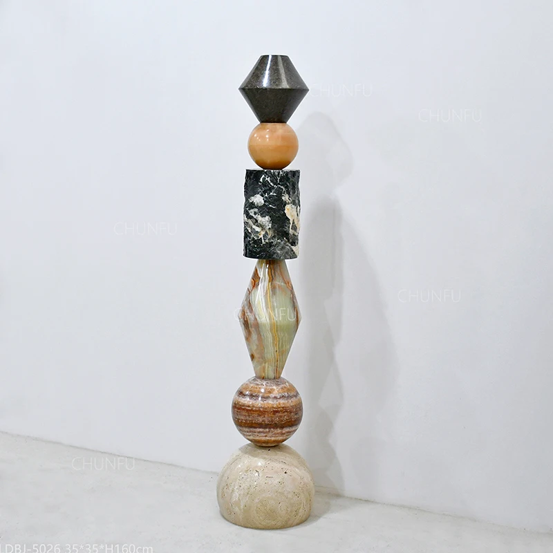 Equilibrium Stone Decoration – Gravity-Defying Mineral Tower 1