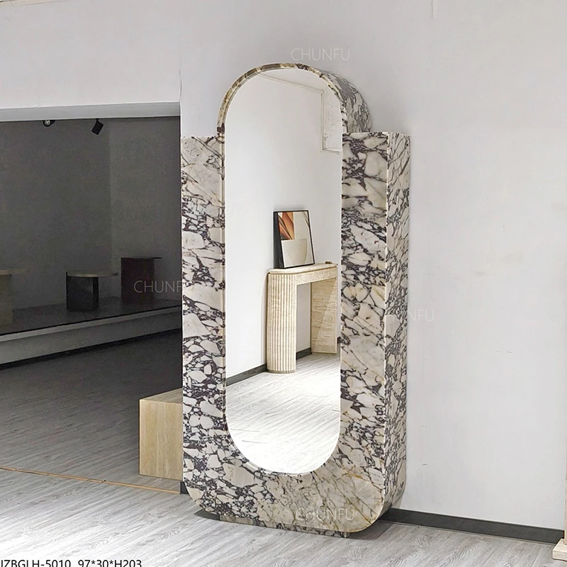 Calacatta Viola Marble Mirror – Floor-Length Statement Reflection 1