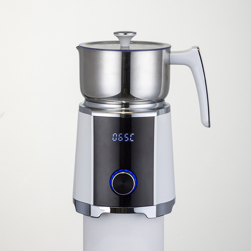 LEBENLANG Mousseur à Lait Électrique Noir – 4 Modes (Chaud/Froid), 300 Ml, Fouet De Rechange Inclus – Cappuccino, Chocolat & Latte Parfaits