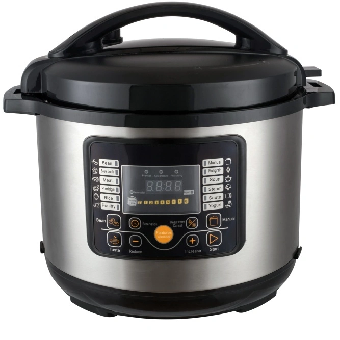 Stainless Steel Digital Electric Pressure Cooker with LCD Display, 12-in-1 Automatic Multi-Cooker 1