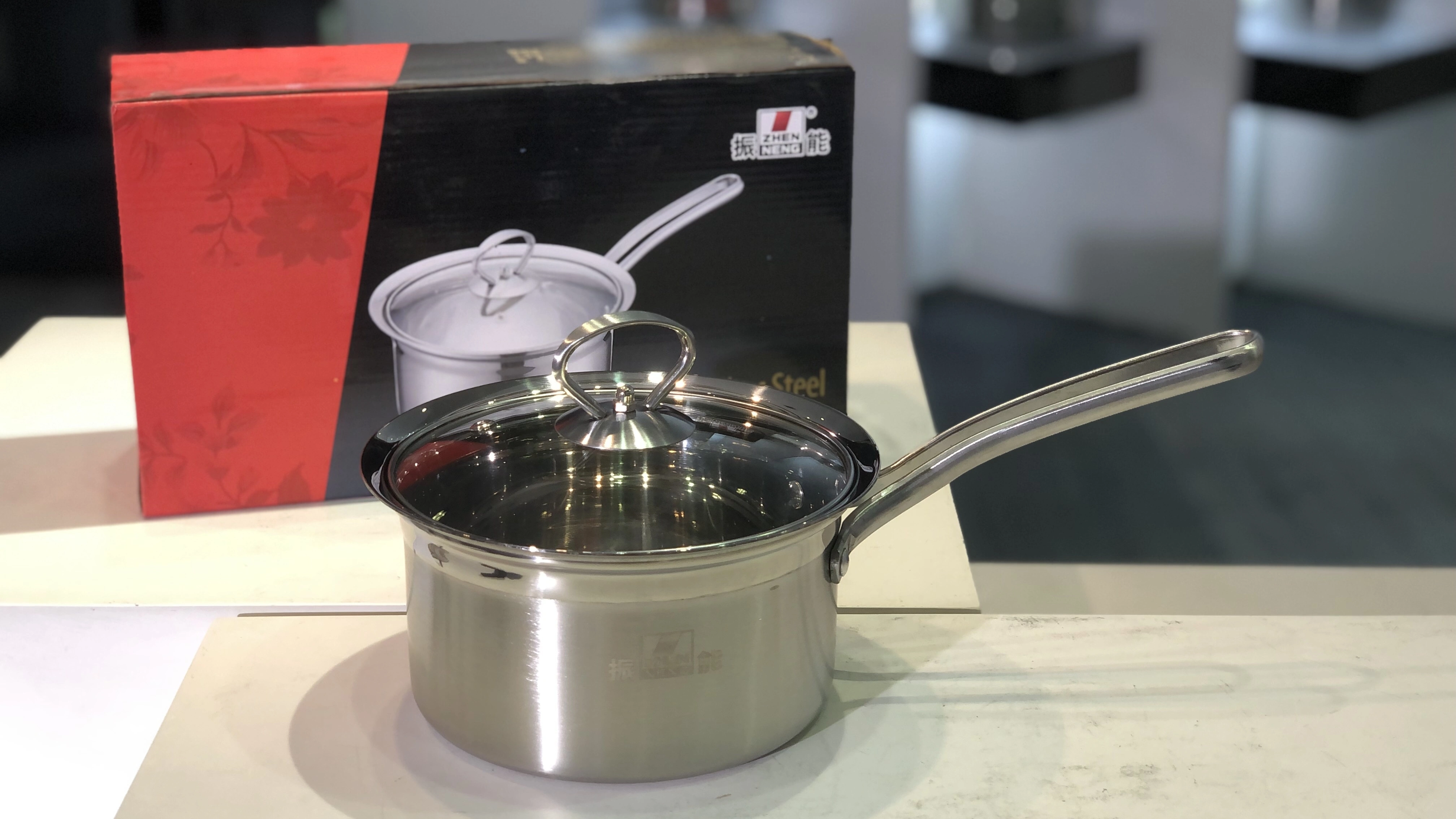 Best Stainless Steel Pot for Boiling Milk Cook Ware Saucepan with lid Supplier Company - ZHENNENG 1