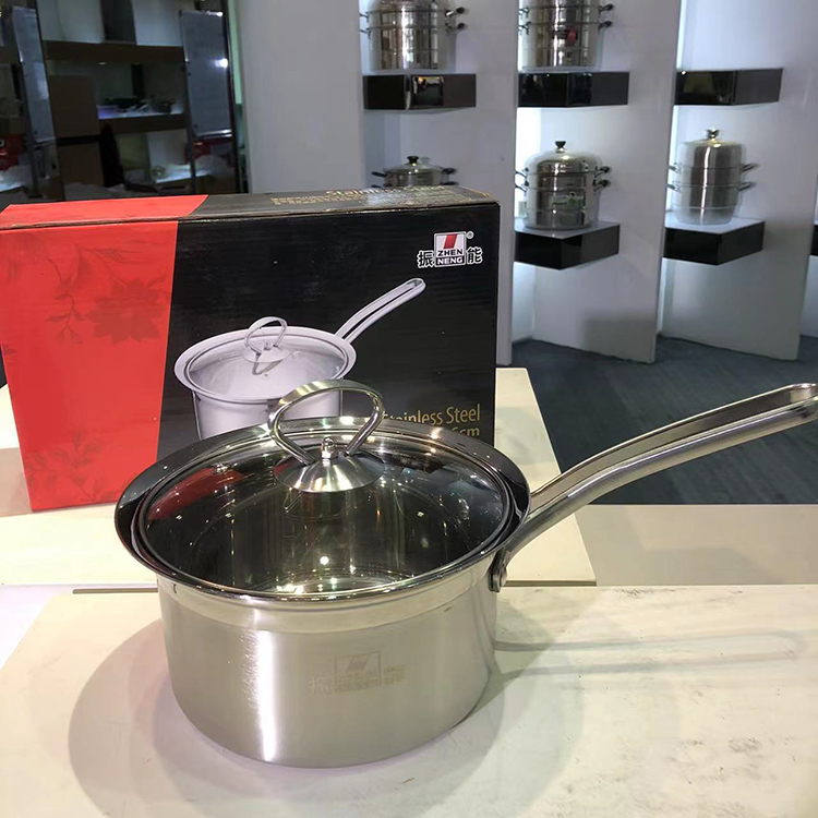 Best Stainless Steel Pot for Boiling Milk Cook Ware Saucepan with lid Supplier Company - ZHENNENG 6