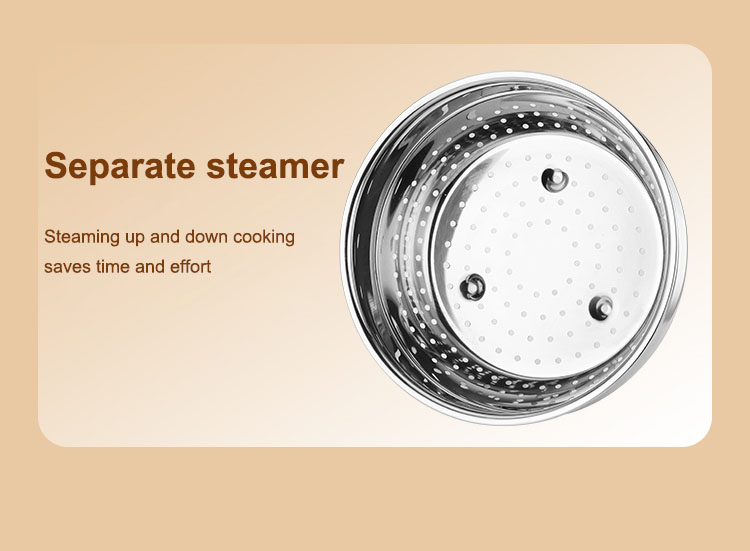 优质多功能炊具 22厘米不锈钢汤锅带蒸笼 制造商 | ZHENNENG 22