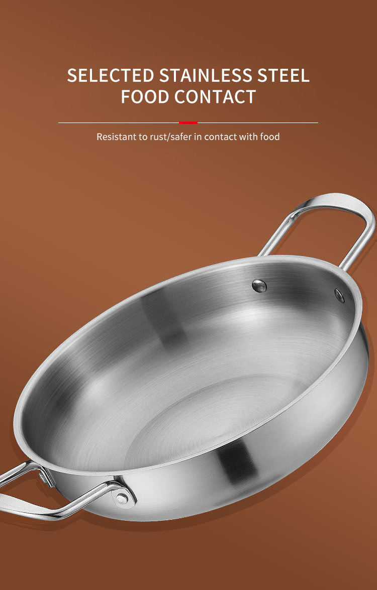 Best Korean Stainless Steel Pots Omelet Paella Pans Everyday Pan Raman Noodles Pot Company - ZHENNENG 6