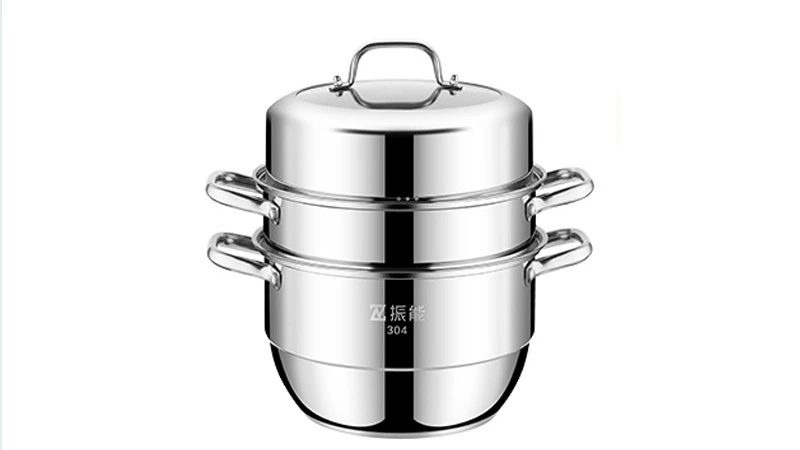 Quality Huichu 28cm 3 tier stainless steel steamer cookware for kitchen cooking tools Manufacturer | ZHENNENG 1