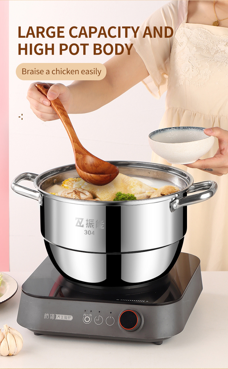 Quality Huichu 28cm 3 tier stainless steel steamer cookware for kitchen cooking tools Manufacturer | ZHENNENG 10