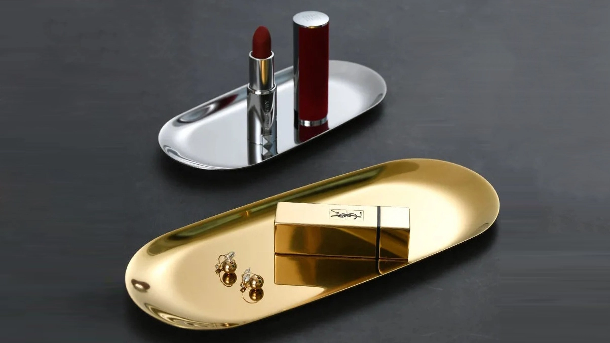 Quantity Nordic Style Metal Oval Jewelry Storage Serving Trays Stainless Steel Decorative Tray Manufacturer | ZHENNENG 1