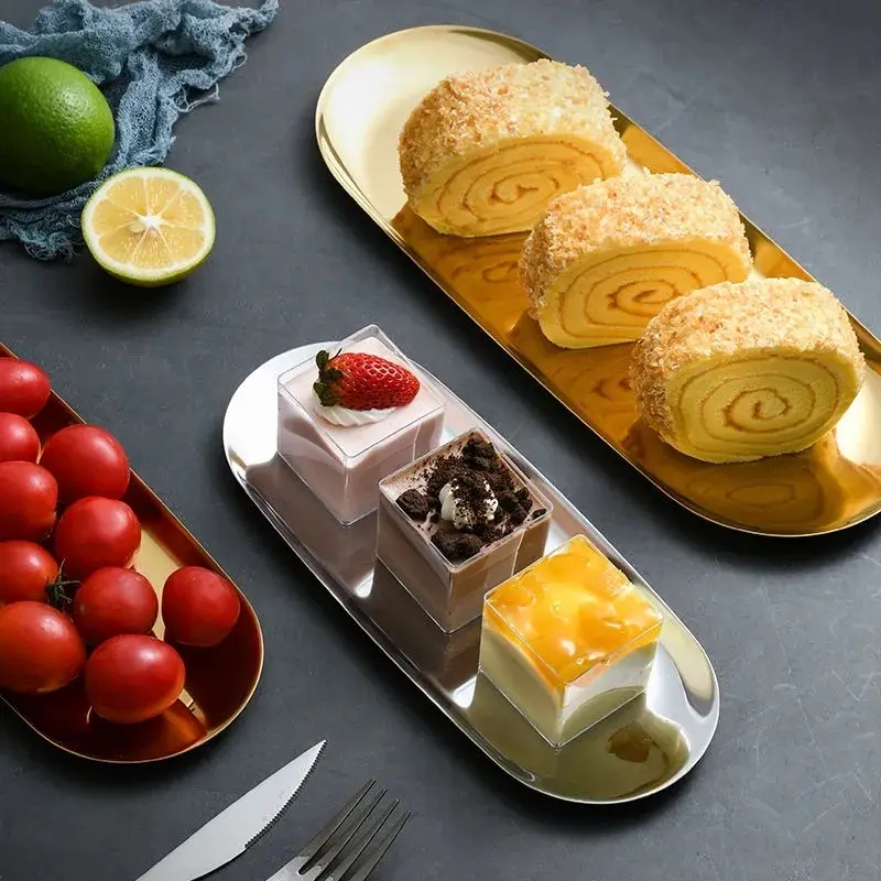 Stainless Steel Oval Jewelry Storage Tray - Customizable & Elegant 3