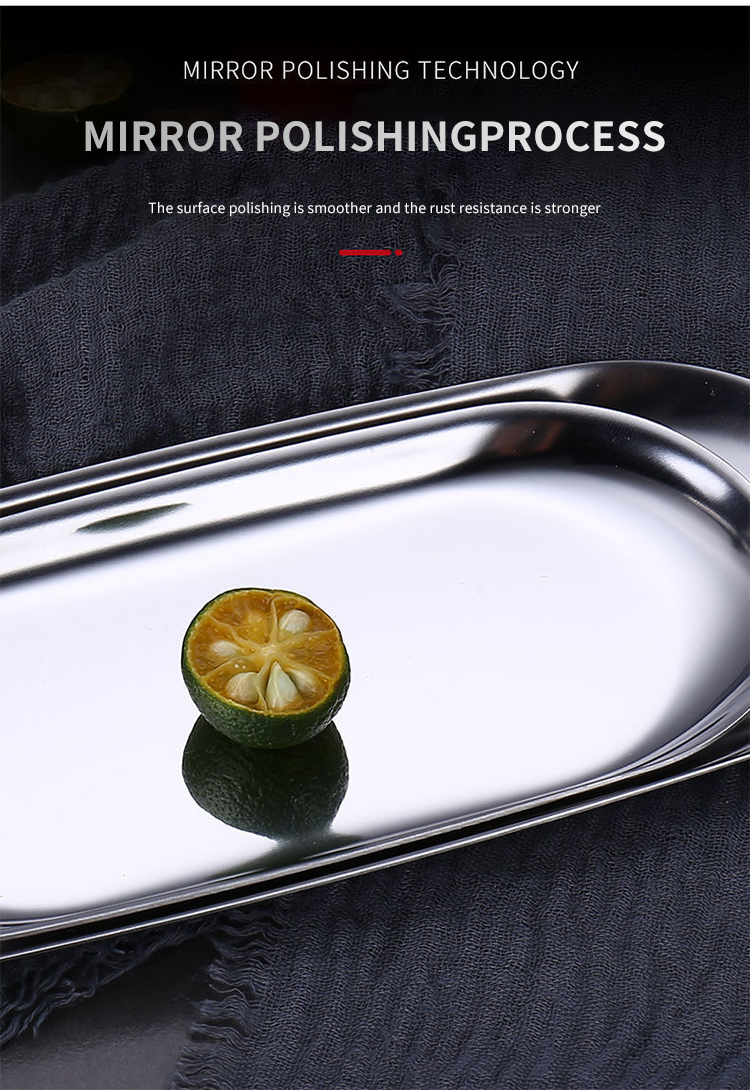 Quantity Nordic Style Metal Oval Jewelry Storage Serving Trays Stainless Steel Decorative Tray Manufacturer | ZHENNENG 11